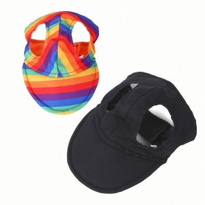 Nouvelle Casquette Teddy Réglable Anti-UV pour Chien, Casquette de Baseball Arc-en-ciel pour Chiot, Chapeau de Sport avec Visière et Trous pour les Oreilles pour Animaux de Compagnie - Product Image 4