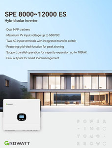 Growatt 1 giai đoạn on off <span class=keywords><strong>Grid</strong></span> năng lượng mặt trời biến tần 8KW 10KW 12KW lai biến tần 50/60Hz SPE <span class=keywords><strong>8000</strong></span> 10000 12000es - Product Image 6
