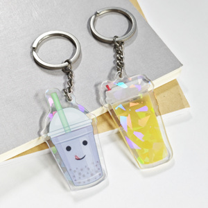 Design Round Acrylic Keychain Blank Acrylic Circle Clear <b>Disc</b> Ornament Blank Keychain With DIY Keychain - Product Image 2