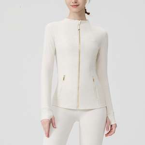 USA Neue Sportjacke Damen Slim Fit Yoga-Oberteil Langarm Stehkragen Hochwertige Yoga-Bekleidung Damen Yoga-Jacke - Product Image 6