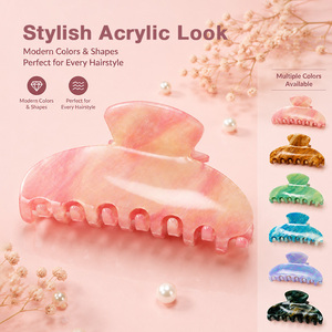 Private Label Manufacturing Acrylic Hair <b>Clip</b> Strong <b>Spring</b> <b>Clip</b> Beautiful Texture Various Colors with Custom Shapes for Gift - Product Image 4