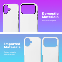 Coque personnalisée à sublimation 2in1 TPU + PC pour iPhone 17 17 Pro 17 Pro Max Realme Google Sublimation Phone Case