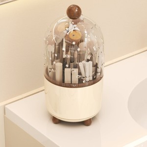 Rotatable Makeup Brush <b>Storage</b> Box With <b>Drawers</b> 8L Cosmetic Organizer Desktop <b>Storage</b> Container - Product Image 2