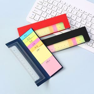 Juego de Etiquetas Adhesivas con Marcadores de Página de Colores y Caja Organizadora con Regla para Oficina, Escuela y Material Escolar - Product Image 4