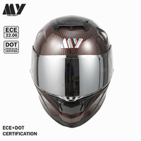 Nouveau casque de motocross intégral en fibre de carbone certifié ECE Conforme aux normes DOT/FMVSS 218 Toutes saisons