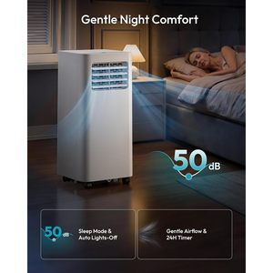 Climatiseur portable Euhome 10000 Btu 4 en 1 avec télécommande, ventilateur de refroidissement, déshumidificateur, blanc - Product Image 5