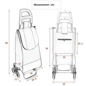 Bolsa de Compras Multifuncional con Ruedas, Personalizable con Logotipo, para Supermercado, Multicolor, Portátil, de Gran Capacidad - Product Image 2