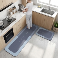 Tapis de cuisine super absorbants, antimicrobiens, résistants aux taches, ensemble de tapis de bain, tapis de couloir antidérapant moderne, tapis doux en polyester pour la cuisine