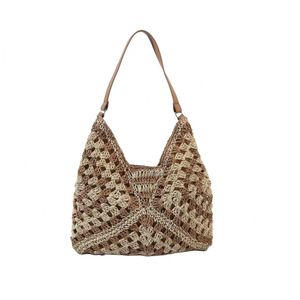 Fashionable <b>Straw</b> Woven Handbag Summer Beach Elegant Handwoven <b>Tote</b> Paper Rope Shoulder <b>Bag</b> for Vacation Promotional Gift - Product Image 3