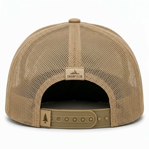 Gorra <span class=keywords><strong>de</strong></span> béisbol <span class=keywords><strong>de</strong></span> malla tipo camionero <span class=keywords><strong>de</strong></span> 7 paneles con parche <span class=keywords><strong>de</strong></span> goma personalizado, visera plana, para caza al aire libre, Snapback, Fabricante OEM ODM BSCI - Product Image 4