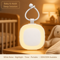 Machine à bruit blanc OEM pour bébé avec 32 sons et veilleuse LED, rechargeable par USB, aide au sommeil pour chambre à coucher