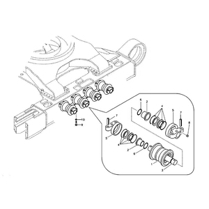 310-4915 347-0406 Pièces de train de roulement pour engins de construction D5M D5G Dozer Rouleau inférieur à double bride pour pelle sur chenilles - Product Image 3