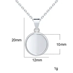 925 sterling silver bezel blank base pendant setting diy pendant tray bezel blank for 10mm