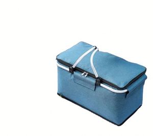 2024 Custom Logo Foldable Foil Insulated Picnic Basket Food Beverage Carrier Bag Cooler Bag - Product Image 5