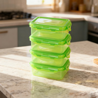Boîte de rangement en plastique PP de qualité alimentaire, design simple, compatible micro-ondes, pour la préparation des repas et le transport des déjeuners à domicile