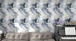 Décoration murale feuille de marbre auto-adhésive autocollant mural 3D autocollant mural <span class=keywords><strong>vinyle</strong></span> brillant géométrique estampage à chaud pour cuisine étanche - Product Image 6