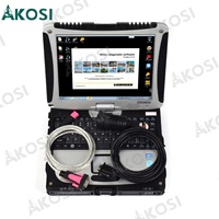 Outil de diagnostic robuste pour Liebherr avec scanner, ordinateur portable CF19 et câble Deutsch 9 broches pour engins de construction et grues