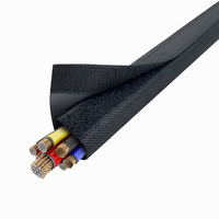 Protector de Cables Reutilizable, Resistente al Desgaste, con Cierre de Gancho y Bucle, Aislamiento de Cables, Funda de Velcro para Cables