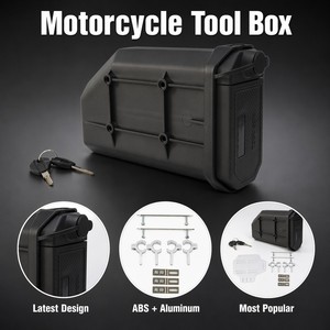 Caja de Herramientas Lateral para Motocicleta, Caja de Almacenamiento de ABS y Aluminio, Impermeable y con Cerradura, para CFMOTO 800MT 800MT-<span class=keywords><strong>X</strong></span> <span class=keywords><strong>ADV</strong></span> <span class=keywords><strong>Adventure</strong></span> Touring, Negra - Product Image 4