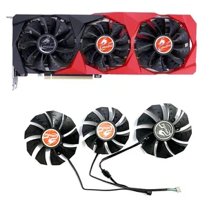 3pcs新87毫米4pin RTX3060图形处理器冷却器，适用于彩色Geforce RTX 3060 3070 3080 TI 3090 NB 12G-V显卡冷却风扇