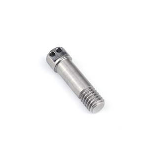 Goupilles à pas filetées en acier inoxydable 304 de qualité supérieure, tournées, percées et filetées avec précision, à double trou pour applications hydrauliques industrielles - Product Image 1