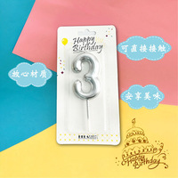 Bougies d'anniversaire en cire de paraffine couleur métallique de 6 cm, motif Question Mark, or, argent, bleu, or rose – Décorations de gâteau tendance