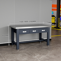 Banc de travail en métal robuste avec tiroirs, armoire de rangement pour outils pour usage en atelier