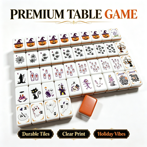 Juego de Mahjong de Acrílico Trick or Treat, Fichas de Mahjong de Halloween, Regalo de Calabaza Joker - Product Image 3