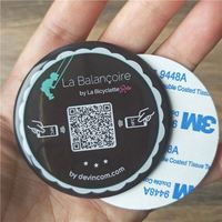 Menú táctil inteligente NFC personalizado de 60mm con código QR para restaurante