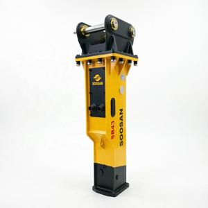 Para SB43 Nuevo equipo de construcción: Martillo rompedor hidráulico tipo caja con cincel para excavadoras de 6-9 toneladas, 375 kg - Product Image 1