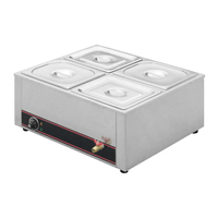 Chauffe-plats électrique commercial pour buffet, bain-marie, comptoir, acier inoxydable, chauffe-plats avec 2/3/4/6 bacs, 220V, en vente