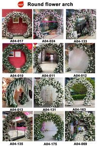 LEDA Décoration de mariage extérieure, arrangement floral artificiel en forme d'arche brisée pour événements de mariage - Product Image 6