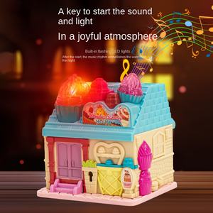 Mini maison de jeu pour enfants avec éclairage varié, musique, jeu d'imitation et jouets préscolaires - Product Image 4
