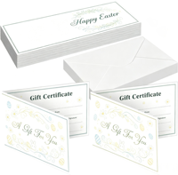 Cartes-cadeaux personnalisées haut de gamme avec estampage à chaud doré et enveloppe assortie pour emballage cadeau de marque de luxe