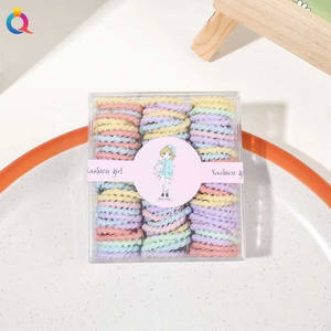 Ensemble mignon d'attaches à cheveux pour enfants, élastiques en satin et velours pour queue de cheval, bandes de caoutchouc en dentelle de style doux, paquet de vente en gros - Product Image 3