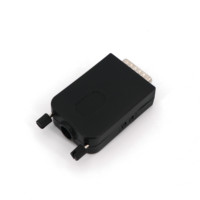 Conector de Placa DB15 Macho/Hembra de 2 Filas y 15 Pines, Tipo Tornillo, con Cubierta de Plástico Negra