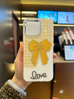 Coque de protection de style nœud papillon avec strass, nouvelle collection premium, compatible avec iPhone 18 Pro Max, iPhone 17, 16, 15, 14, 13