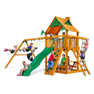 Nouvelle conception Starsky SK01, aire de jeux en bois, maison de jeu en bois, structure d'escalade avec balançoire et toboggan pour le jeu familial - Product Image 2
