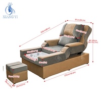 Mobilier de salon de manucure, table de massage pour soins du visage, bain de pieds, chaise de spa pour pédicure