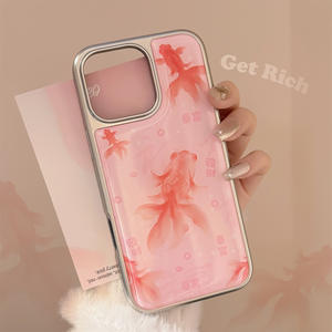 KOI เคสโทรศัพท์กันกระแทกมุมกันกระแทกรูปปลาด้วยไฟ<span class=keywords><strong>ฟ</strong></span>้าสำหรับ iPhone สีชมพูพิมพ์ลายปลา - Product Image 5