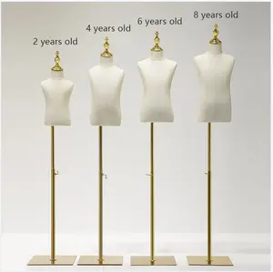 Children's Model Props Bust Mannequin Clothing Store Display Stand Children's Clothing Store Male and Female Children with Head