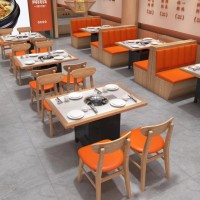 Kommerzielle Hot Pot Buffet Restaurant Möbel Set Hotpot Korean Bbq Esstisch und Stühle Cafe Booth Sofa für Restaurants