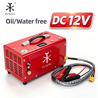 Compresseur PCP TUXING NOUVEAU modèle avec convertisseur 12V intégré, sans huile, pour gonflage de réservoirs d'air de voiture et de paintball, 4500psi/300mpa/30mpa
