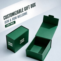 Boîte magnétique vert foncé personnalisée - Couvercle rabattable avec finition mate, emballage haut de gamme pour cadeaux et bijoux, OEM/ODM, faible MOQ