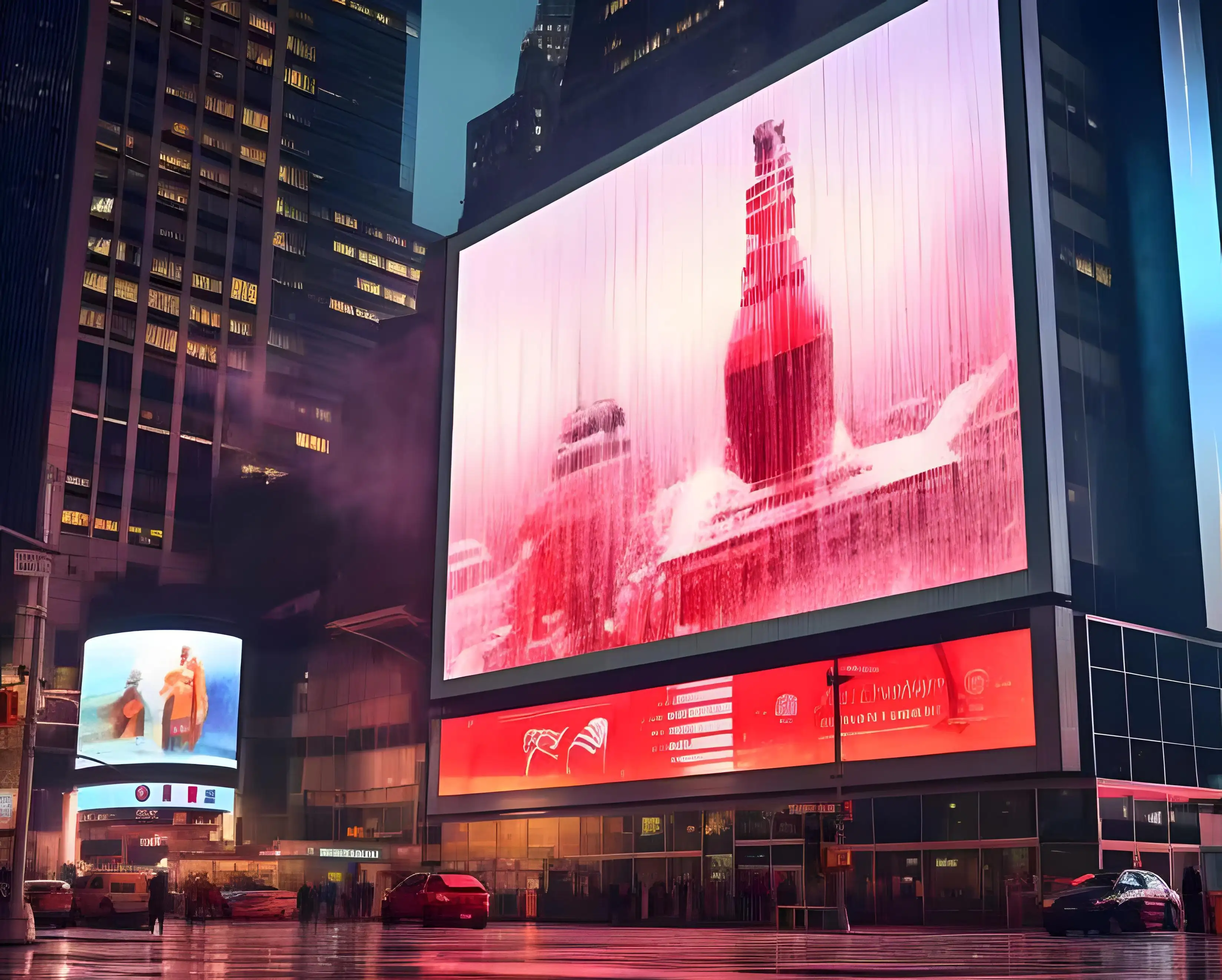 उच्च चमक पूर्ण रंग प्रचार मूल्य आसान स्थापना मॉड्यूल वीडियो दीवार विज्ञापन उपयोग आउटडोर 3 डी विज्ञापन एलईडी स्क्रीन