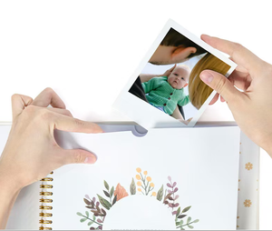 कस्टम मुद्रित सर्पिल बाउंड बेबी सजाना स्क्रैपबुक फोटो एल्बम, लड़के लड़कियों के पेपर कवर के लिए जन्म स्मृति के लिए - Product Image 6