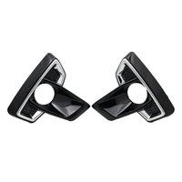 Couvre-phare antibrouillard avant de voiture, grille de protection du trou du phare antibrouillard du pare-chocs inférieur, compatible avec Toyota Hilux Revo Rocco Dakar 2018 2019