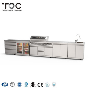 Moderno de acero inoxidable al aire libre de gabinete de cocina con <span class=keywords><strong>barbacoa</strong></span> de <span class=keywords><strong>carbón</strong></span> <span class=keywords><strong>y</strong></span> parrilla de <span class=keywords><strong>Gas</strong></span> - Product Image 1