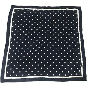 classic design polka dots print silk chiffon scarf fashion