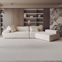 Canapé d'angle moderne en velours en forme de L à trois places avec rembourrage en éponge pour hall d'hôtel, club, salon de beauté